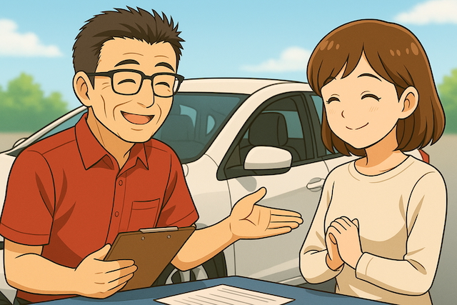 実際に現車をご確認いただき、外装や内装の状態、装備や走行状況などを丁寧にご説明いたします。