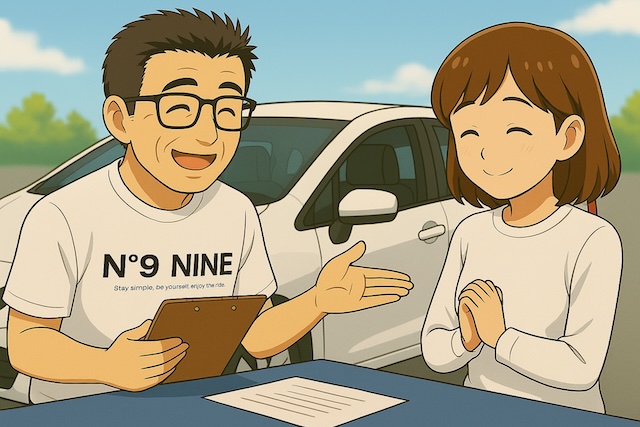 実際に現車をご確認いただき、外装や内装の状態、装備や走行状況などを丁寧にご説明いたします。