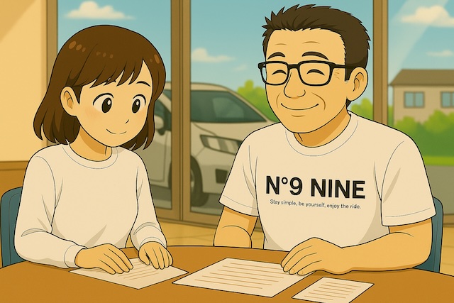 書類に目を通す